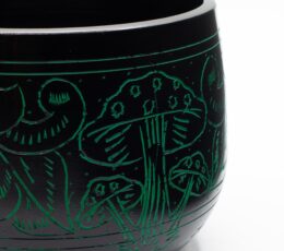 Cauldron Singing Bowl - Magic Mushroom - Green (15cm)
