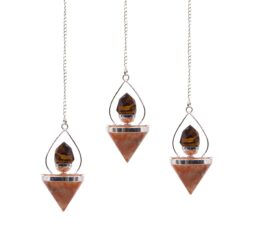 Gemstone Lantern of Life Pendulum - Sunstone & Tigereye