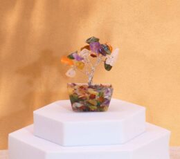 Mini Gemstone Trees on Orgonite Base - Multi Stones (15 stones)