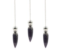 Secret Cavity Discovery of Truth Pendulum - Amethyst - Silver Plated