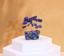 Mini Gemstone Trees On Orgonite Base - Sodalite (15 stones)