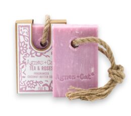 Agnes + Cat Soap On A Rope - Tea & Roses