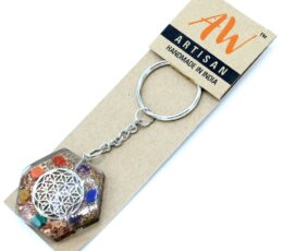 Orgonite Power Keyring - Octagon Flower of Life