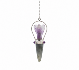 Veilwalker - Two Piece Angel Pendulum - Chakra Band - Labradorite & Amethyst