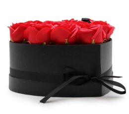 Soap Flower Gift Bouquet - 13 Red Roses - Heart