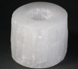 Selenite Cylinder Candle Holder - 8 cm