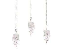 Raw Gemstone Pendulum - Rock Quartz