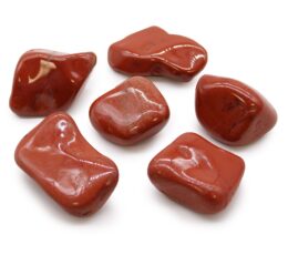 Bag of 6 Large African Tumble Stones - Jasper - Red