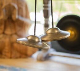 Premium Brass Tibetan Tingsha - Plain Traditional - approx 7.5cm (345gm)