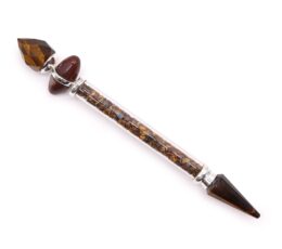 Shiva Lingam Magic Wand - Tiger Eye - Confidence