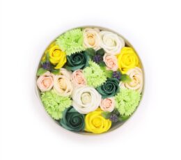 Round Box - Spring Celibrations - Yellow & Greens