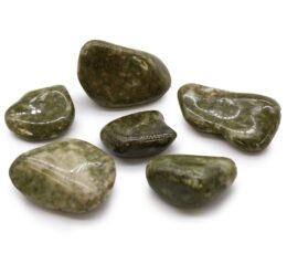 Bag of 6 Large African Tumble Stones - Epidote Snowflake