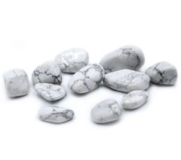 Pack of 24 L Tumble Stone - Howlite, White