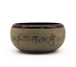 Earth Powder Singing Bowl - Mantra Five Buddha - 16cm