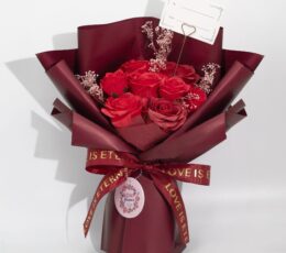 Large Red Roses Bouquet - Love is Eternal -  Gift Card