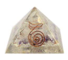 Med Orgonite Pyramid 55mm Gemchips and Copper