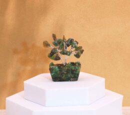 Mini Gemstone Trees On Orgonite Base - Green Aventurine (15 stones)