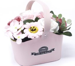 Bouquet Petite Basket - Peaceful Pink