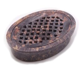 Soapstone Soap Dish & Drainer 11x8cm- Classic Oval