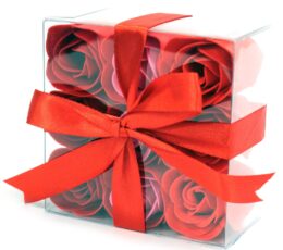 Set of 9 Soap Flowers - Red Roses