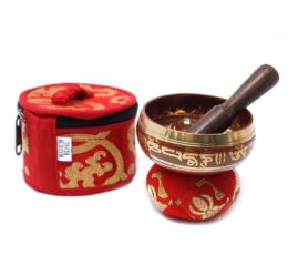 Mini Singing Bowl Gift Set - Red