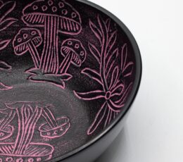 Aluminum Singing Bowl - Magic Mushroom - Pink (20cm)