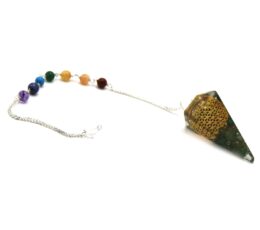 Orgonite Power Chakra Pendulum - Flower of Life