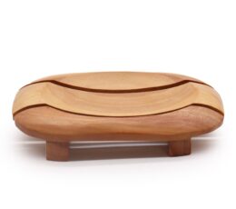 Classic Mahogany Soap Dish - Oval in Rectangle