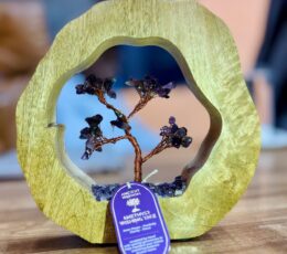 Gemstone Tree Garden - Mango Wood Ring - Amethyst - 60 chipstones