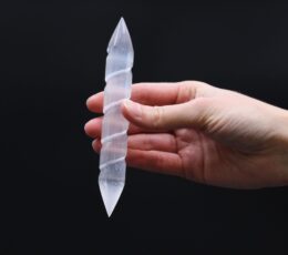 Selenite Spiral Wands - 16 cm (Point Both Ends)