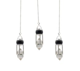 Shadow Seer - Double Power Pendulum - Obsidian Globe - Clear Quartz Double Terminated