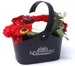 Bouquet Petite Basket - Rich Reds