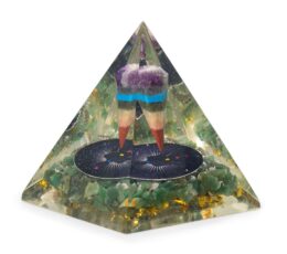 Med Organite Pryamids 7x6cm - Pendulum - Green Adventurine Chips
