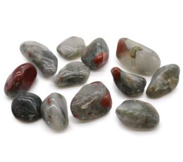 Bag of 12 Medium African Tumble Stones - Bloodstone - Sephtonite