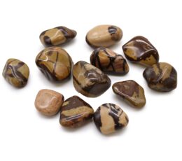 Bag of 12 Medium African Tumble Stones - Jasper Nguni