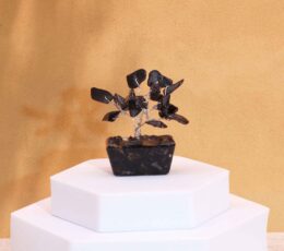 Mini Gemstone Trees On Orgonite Base - Black Agate (15 stones)
