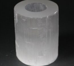 Selenite Cylinder Candle Holder - 10 cm