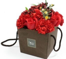 Soap Flower Bouqet - Red Rose & Carnation