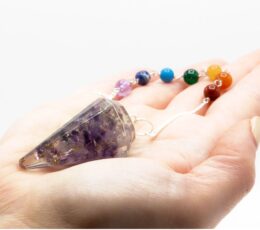 Orgonite Power Chakra Pendulum - Amethyst