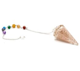 Orgonite Power Chakra Pendulum - Rose Quartz