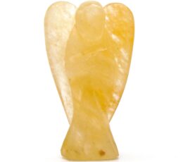 Hand Carved Gemstone Angel - Yellow Aventurine