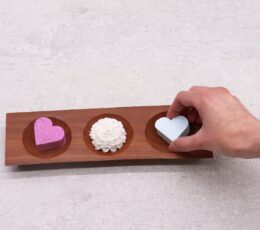 Three Bay Mahogany Soap Dish