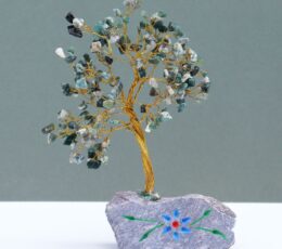Moss Agate Gemstone Tree - 160 Stones