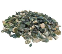 Moss Agate Gemstone Chips Bulk - 1KG