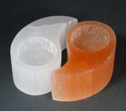 Selenite Ying Yang Candle Holder