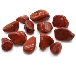 Bag of 12 Medium African Tumble Stones - Jasper - Red