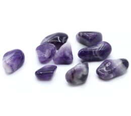 Pack of 24 L Tumble Stone - Amethyst Banded