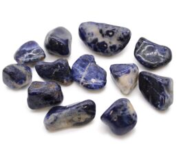 Bag of 12 Medium African Tumble Stones - Sodalite - Pure Blue