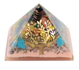 Lrg Organite Pyramid 70mm - Tree（earth base)
