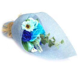Standing Soap Flower Bouquet - Blue